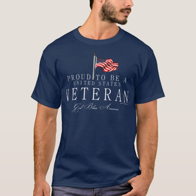 Proud To Be A US Veteran T-Shirt (Front)