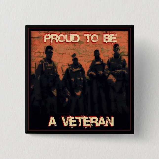 Proud to be a Veteran Button (Front)