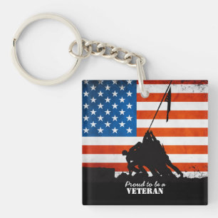 Proud to be a Veteran Key Ring