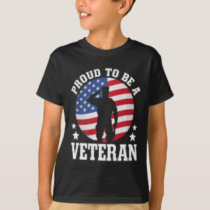 Proud To Be A Veteran Military Service Usa T-Shirt