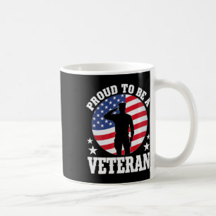 Proud To Be A Veteran Usa Military Service Patriot Coffee Mug