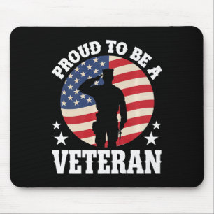 Proud To Be A Veteran Usa Veteran Military Honour Mouse Mat