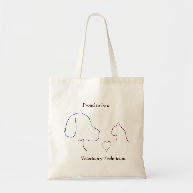 Proud to be a Veterinary Technician Tote Bag (Front)