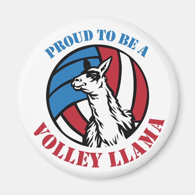 Proud to be a Volley Llama Magnet (Front)