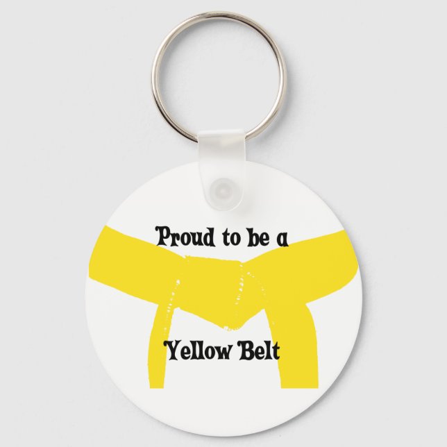Proud to be a Yellow Belt Key Ring (Front)