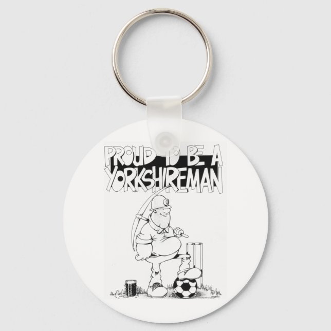Proud to be a yorkshireman key ring (Front)