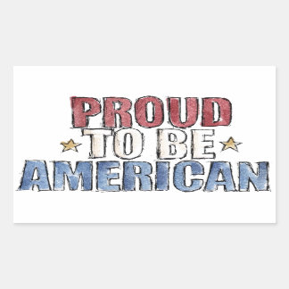 Proud to be American Design Rectangular Sticker
