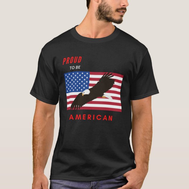 Proud to be American eagle flag Men Women Children T-Shirt (Front)