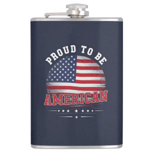 Proud to be American  Hip Flask