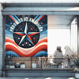 Proud To Be American Independence Day Patriotic  Window Cling