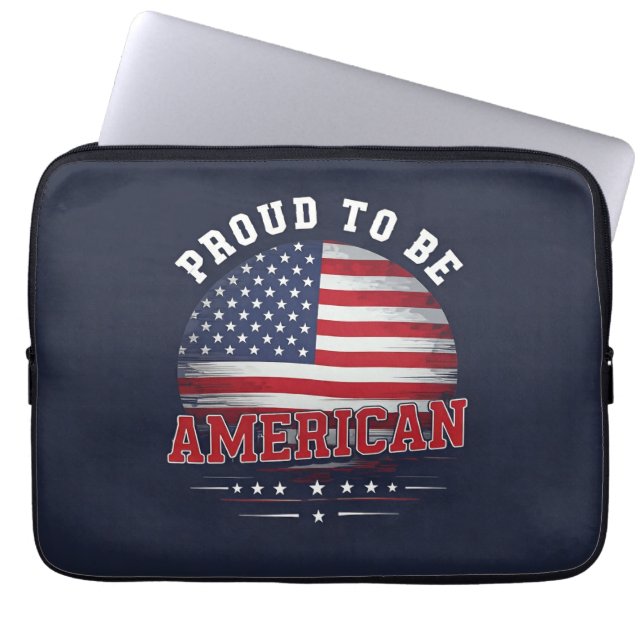 Proud to be American  Laptop Sleeve (Front)