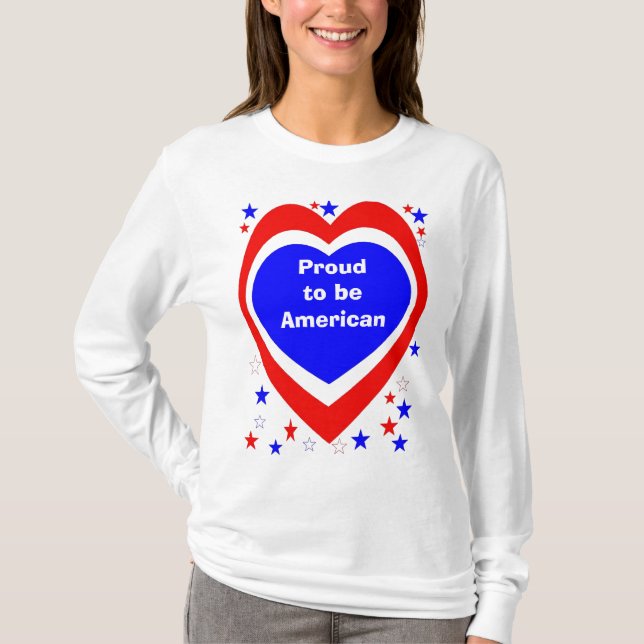 Proud to be American long sleeve hoody (Front)