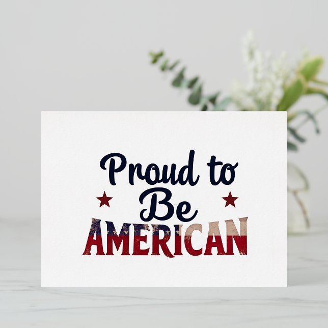 Proud to Be American Party Invitation USA (Standing Front)