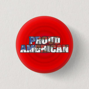 Proud to be an American - 3 Cm Round Badge