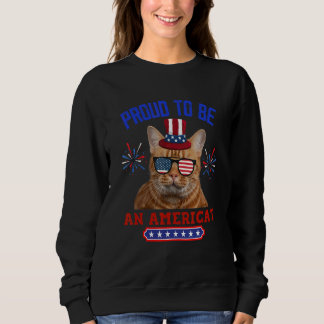 Proud To Be An American Cat Sweatshirt