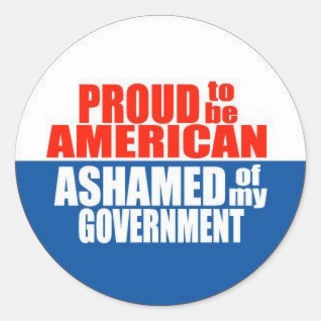 Proud to be an American Classic Round Sticker (Front)