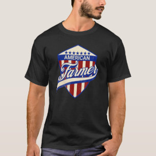Proud To Be An American Farmer Citizen Veteran T-Shirt