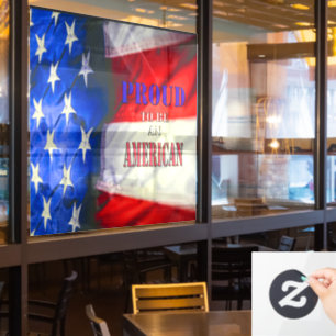 Proud to be an American Window Cling
