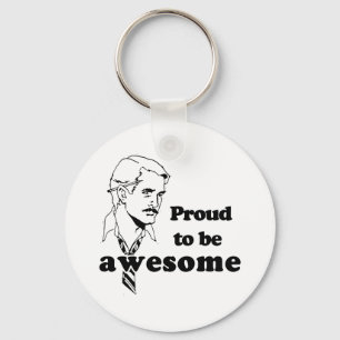 Proud to be Awesome retro Key Ring