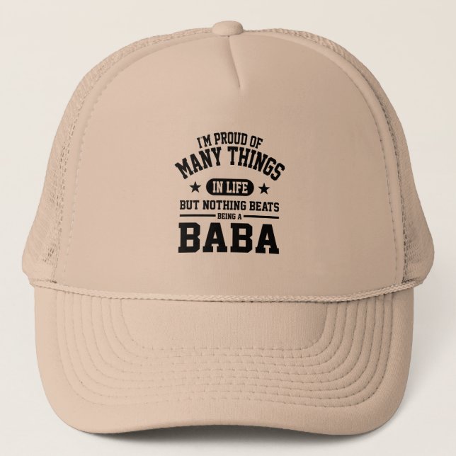 Proud To Be Baba Trucker Hat (Front)