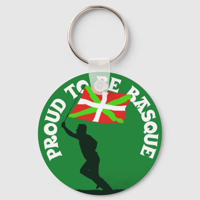 "Proud to be Basque" Key Ring (Front)