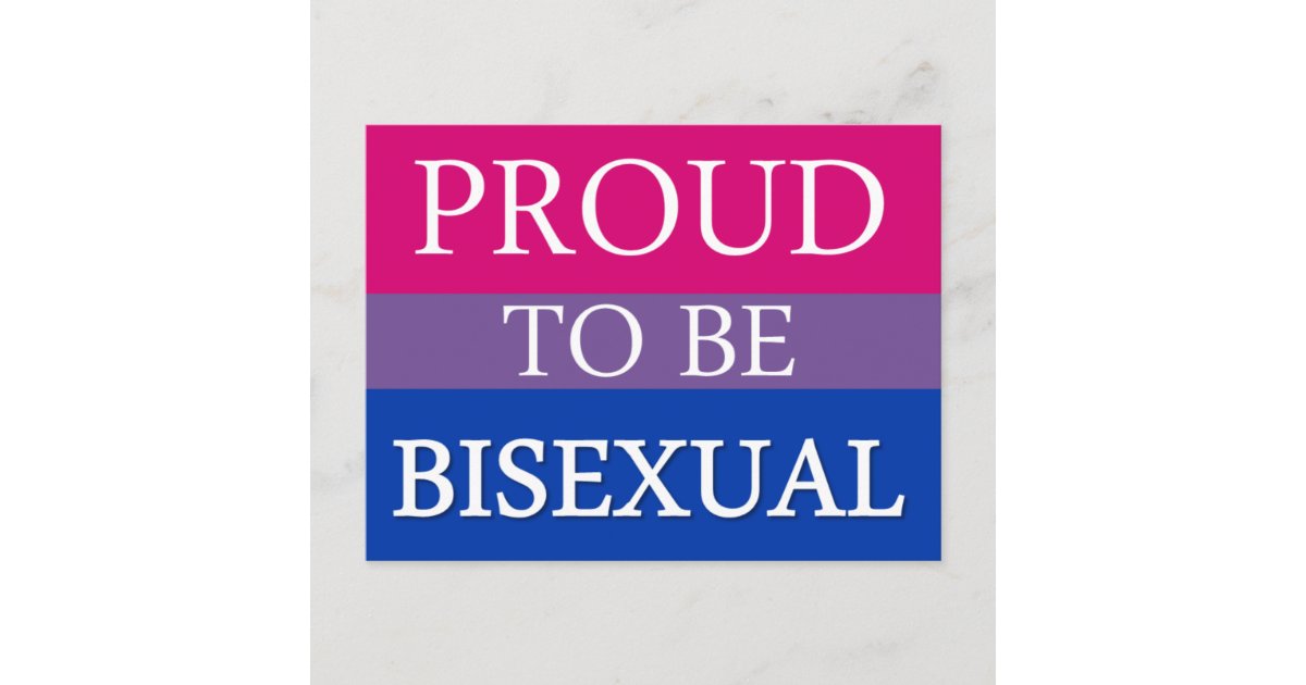 Proud To Be Bisexual Postcard Zazzle