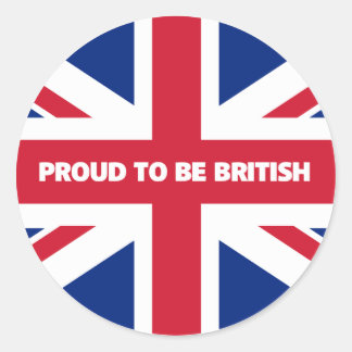 Proud to be British Classic Round Sticker