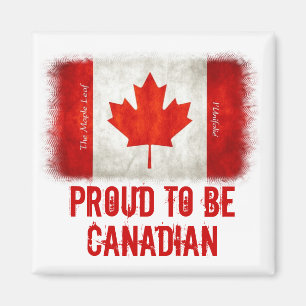 Proud to be Canadian Flag  Magnet