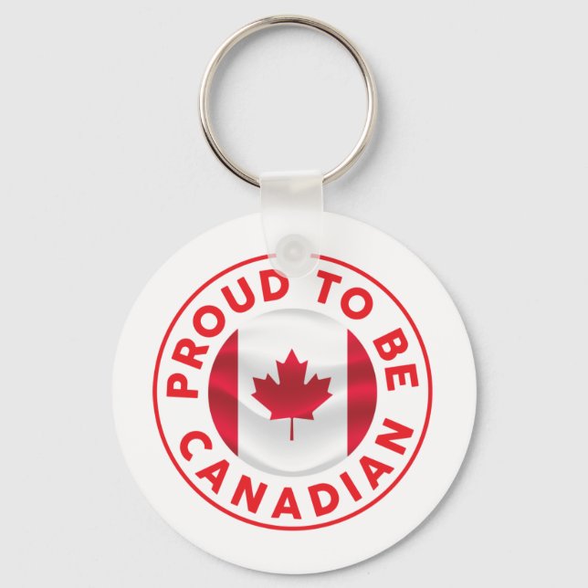 Proud to be canadian pride Flag T-Shirt Trucker Ha Key Ring (Front)