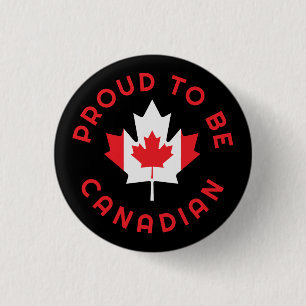 Proud To Be Candaian 3 Cm Round Badge
