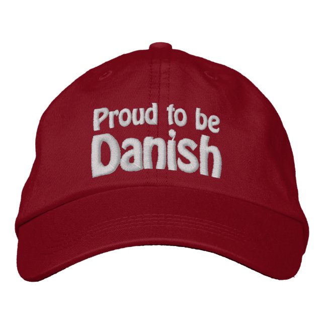 Proud to be Danish Embroidered Hat (Front)