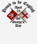 Proud-To-Be-English Saint Georges Day. T-shirt - 19.35 Proud-To-Be-English Saint Georges Day. T-shirt