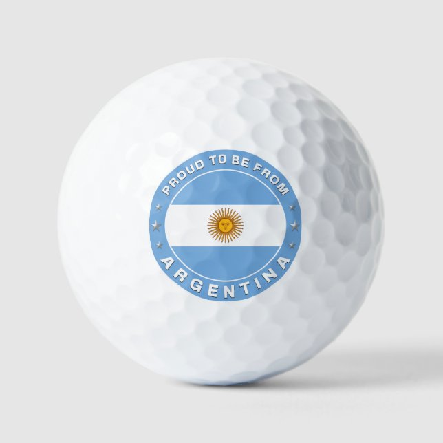 Proud To Be From Argentina Golf Balls (Front)