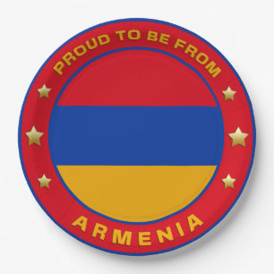 Proud To Be From Armenia Paper Plate