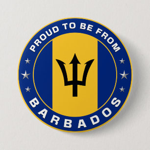 Proud To Be From Barbados 7.5 Cm Round Badge