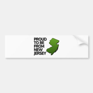 Proud to be from New Jersey Bumper Sticker