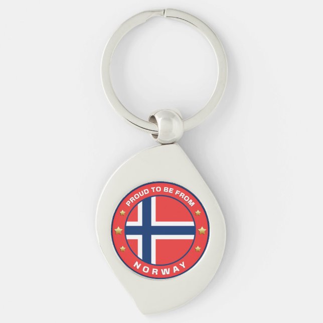 Proud To Be From Norway Key Ring (Front)