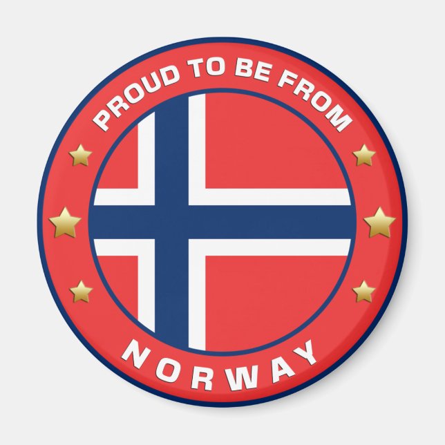 Proud To Be From Norway Magnet (Front)