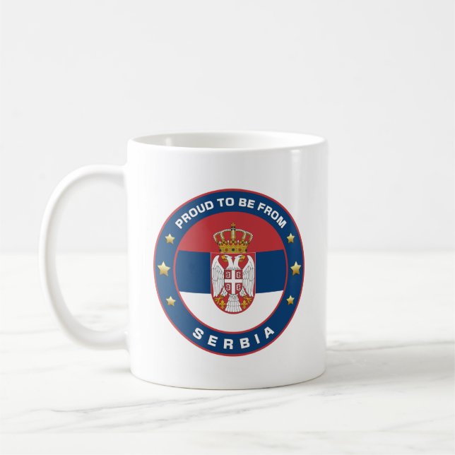 Proud To Be From Serbia Coffee Mug (Left)