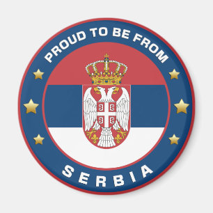 Proud To Be From Serbia Magnet