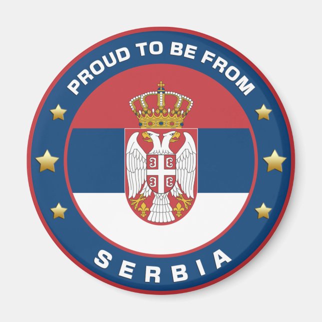 Proud To Be From Serbia Magnet (Front)