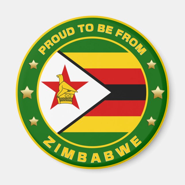 Proud To Be From Zimbabwe Magnet (Front)