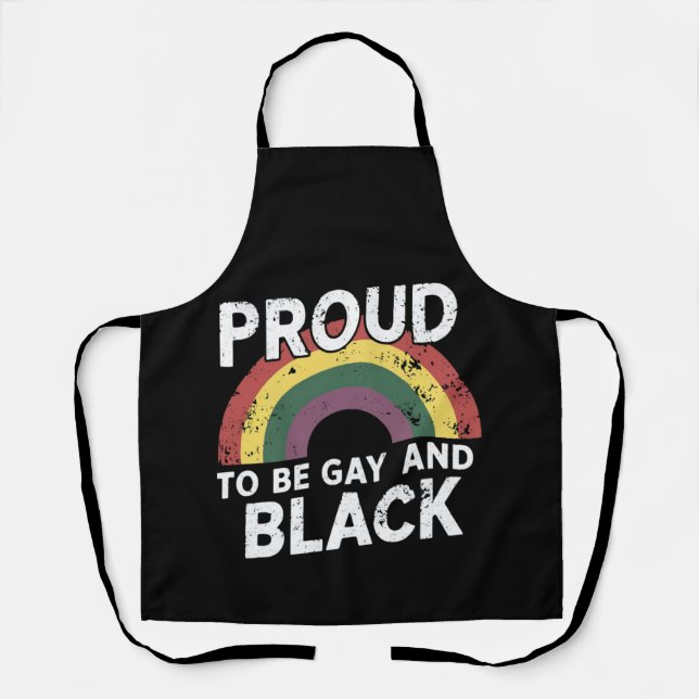 Proud To Be Gay And Black Pride Month 2025 Apron (Front)