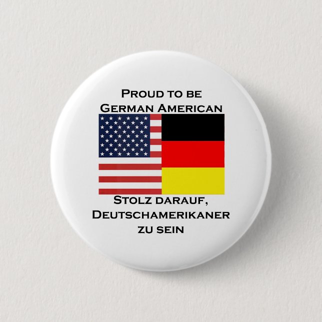 Proud to be German American 6 Cm Round Badge (Front)