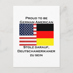 Proud to be German American Postcard