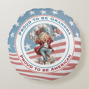 Proud to Be Grandma Round Cushion