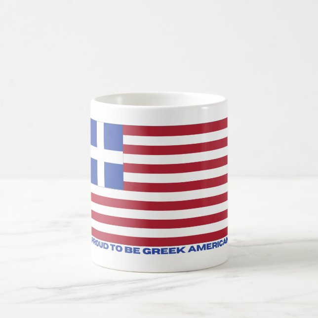 PROUD TO BE GREEK AMERICAN! COFFEE MUG (Center)