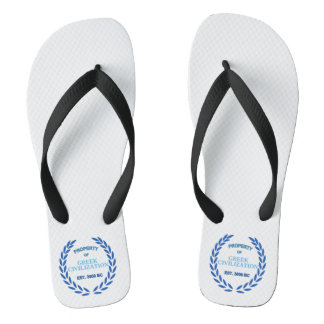 Proud to be Greek -Property of Greek Civilization Flip Flops
