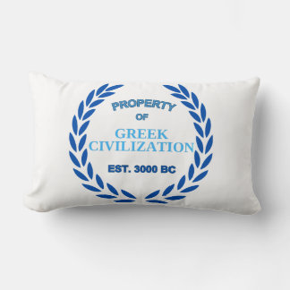 Proud to be Greek -Property of Greek Civilization Lumbar Cushion