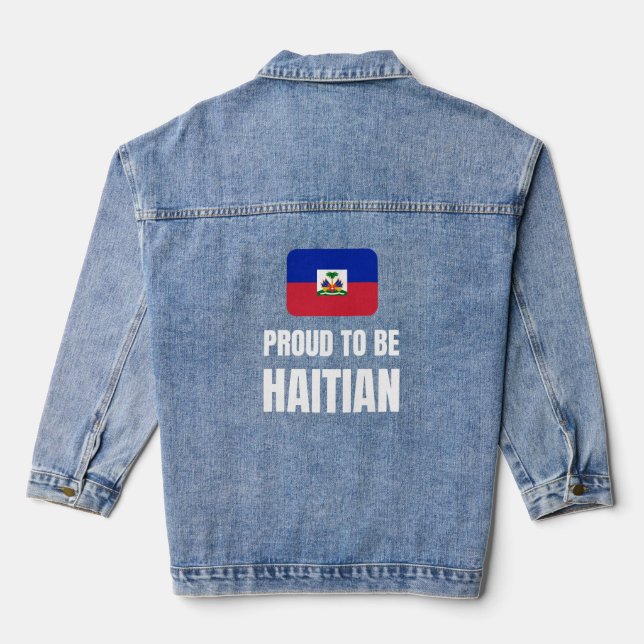 Proud to be Haitian Denim Jacket (Back)